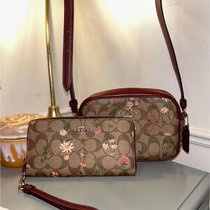 Coach Wildflowers Crossbody Bag and Wallet